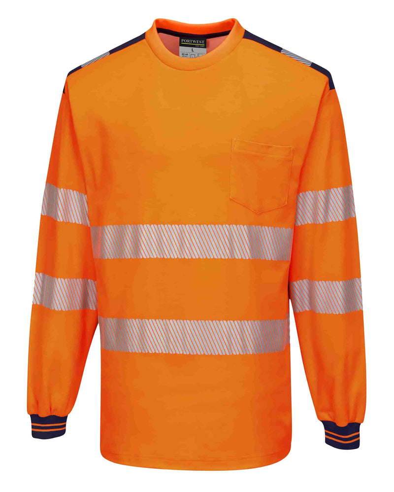 Polyester Hi-Vis Cotton Comfort T-Shirt L/S