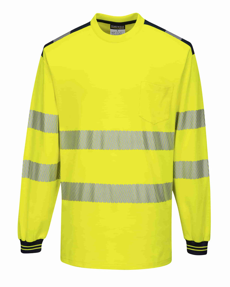 Polyester Hi-Vis Cotton Comfort T-Shirt L/S