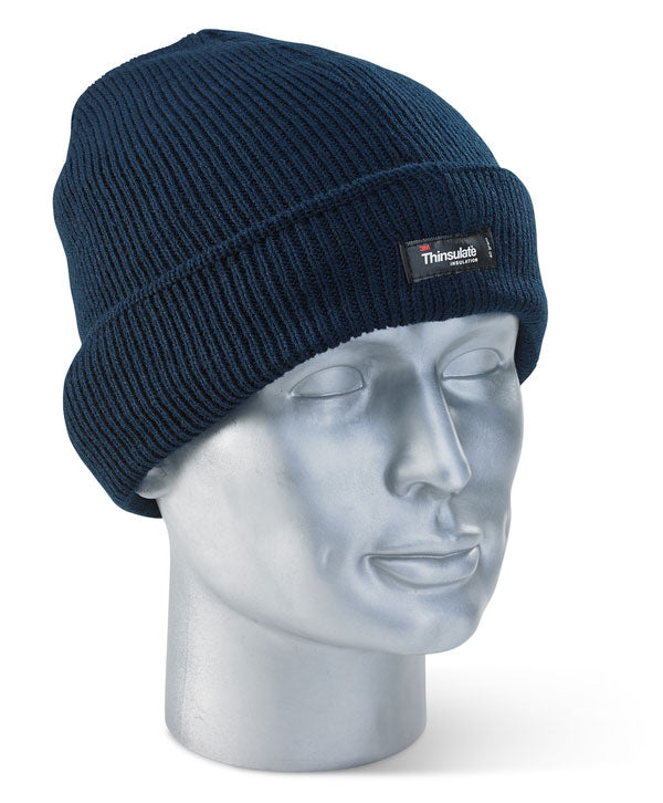 Thinsulate Beenie Hat Navy - Warm Winter Knit Cap for Men and Women