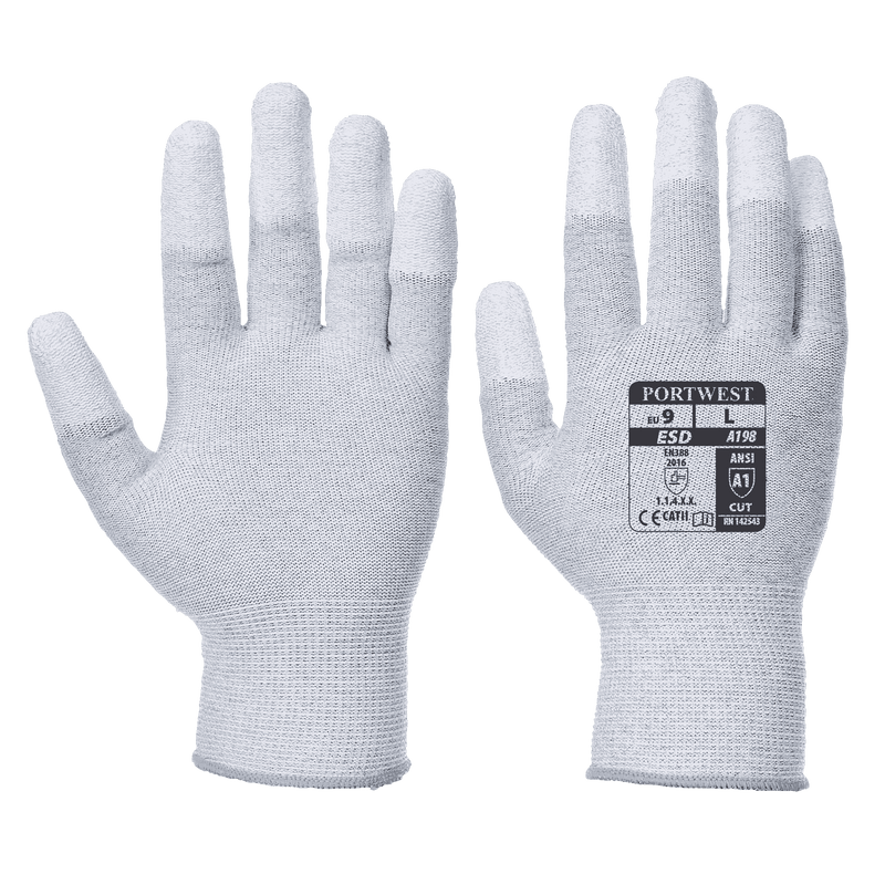 Vending Antistatic PU Fingertip Glove