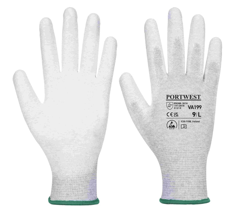 Vending Antistatic PU Palm Glove