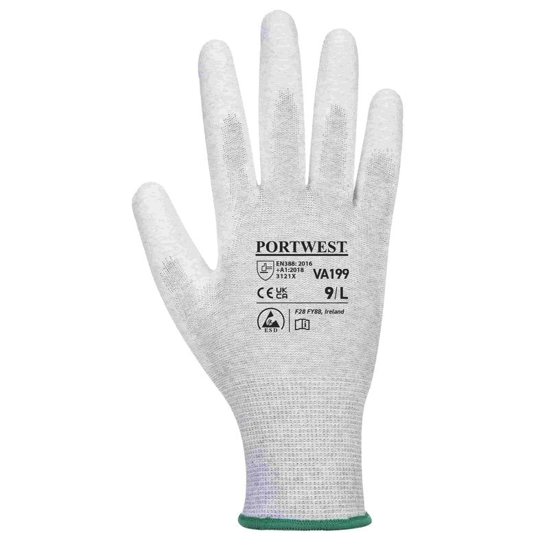 Vending Antistatic PU Palm Glove