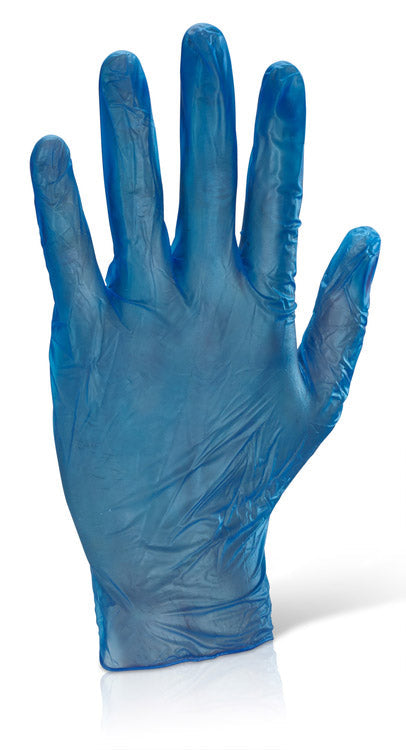 Bulk Medium Blue Vinyl Gloves - Disposable Hand Protection for Various Tasks