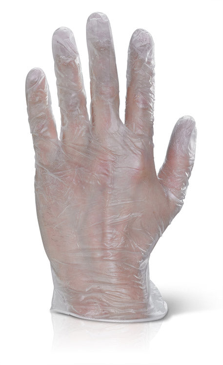 Bulk Large Powder-Free Vinyl Gloves - Clear, Disposable Hand Protection