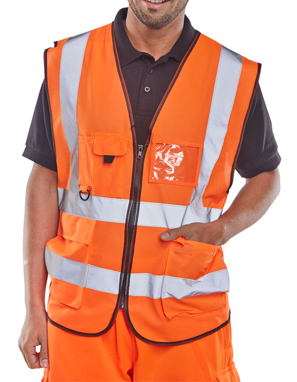 Executive Vest 4XL High Visibility Reflective Safety Gear for Professionals