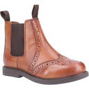 Cotswold Kids Tan Brown Nympsfield Brogue Pull On Chelsea Boots