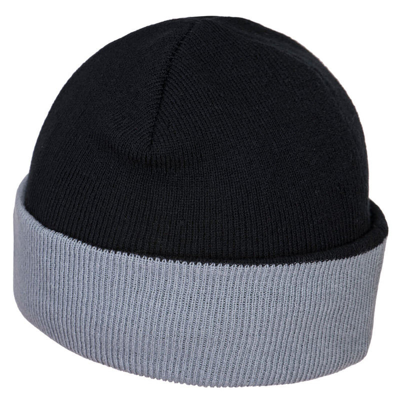 Black Two Tone LED Rechargeable Beanie - Black/Grey